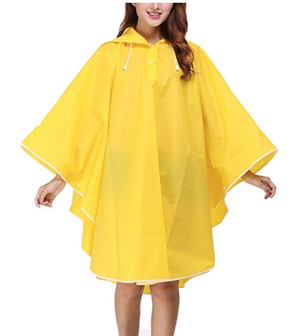 poncho de lluvia amarillo de doreyi