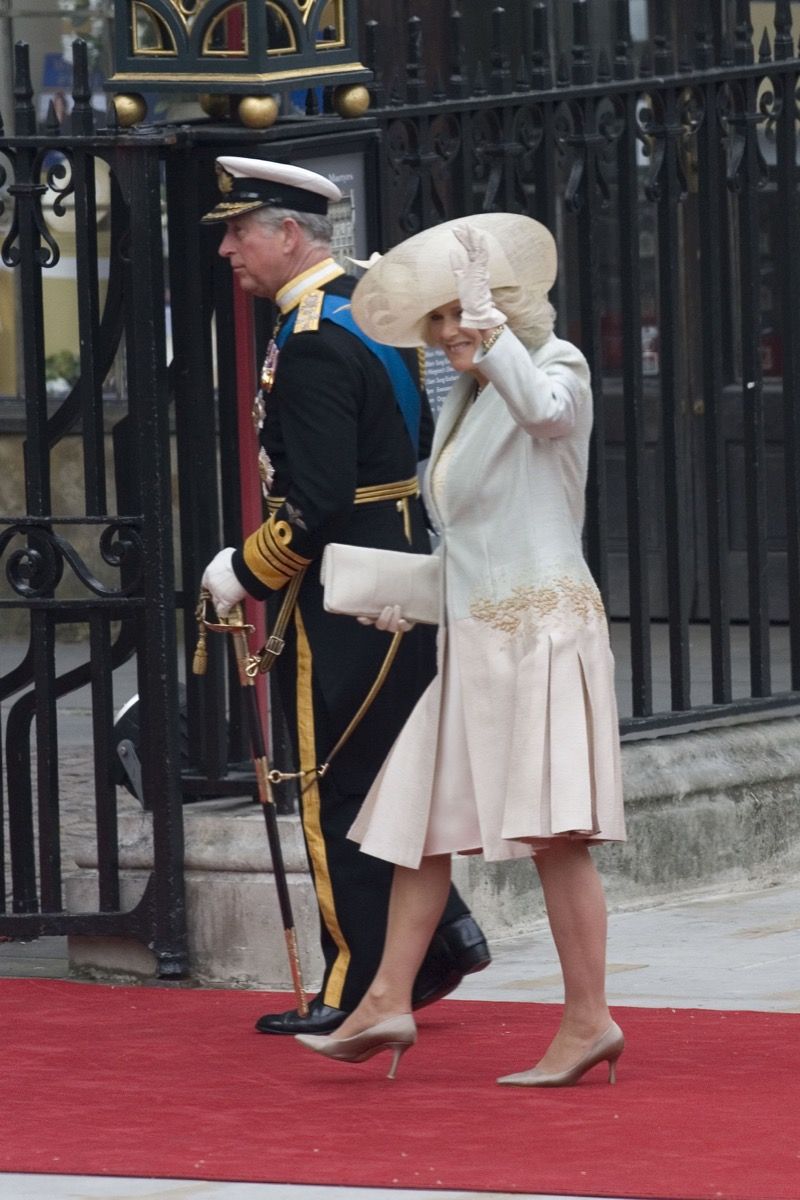 C3B83A Prinča Viljama un Katrīnas Midltonas kāzas. 2011. gada 29. aprīlis princis Čārlzs un Kamilla ierodas Vestminsteras abatijā.