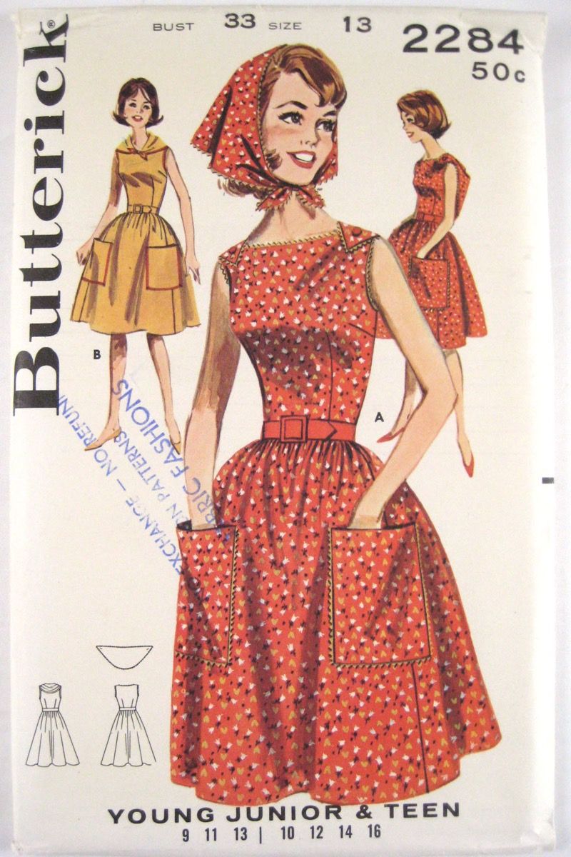 Moda iz šestdesetih let, obleka, ki se ujema z ruto, neprijetni trendi