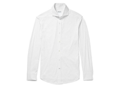 Bílé tričko Collard