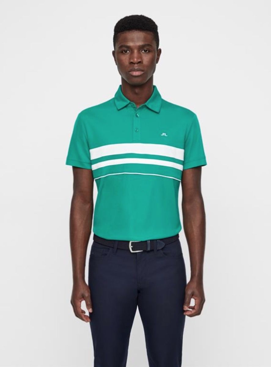 j lindeberg zelené golfové tričko