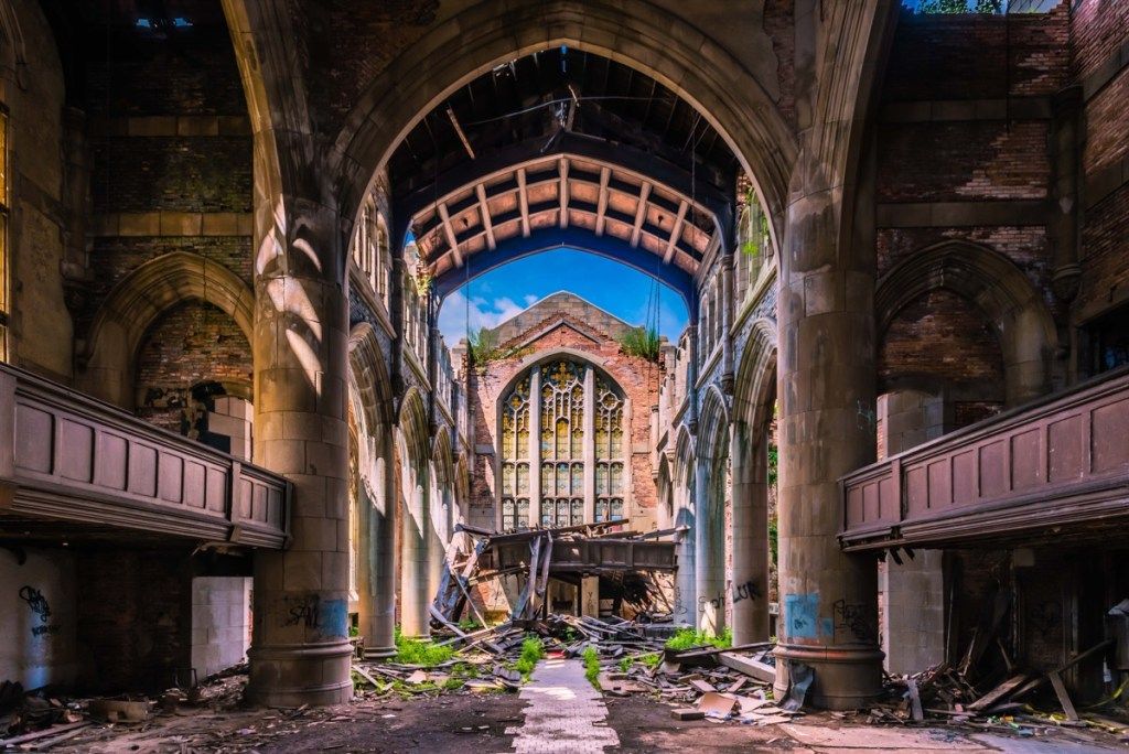 כנסיית המתודיסטים של העיר גארי אינדיאנה מבנים נטושים מפחידים ביותר