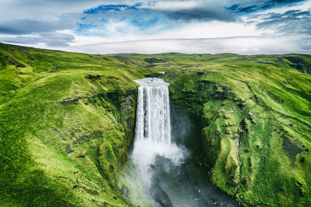 น้ำตก skogafoss ไอซ์แลนด์