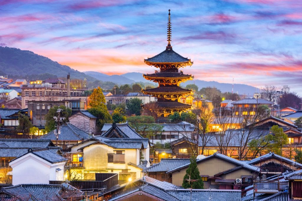 Kioto, Japonia Najczystsze miasta na świecie