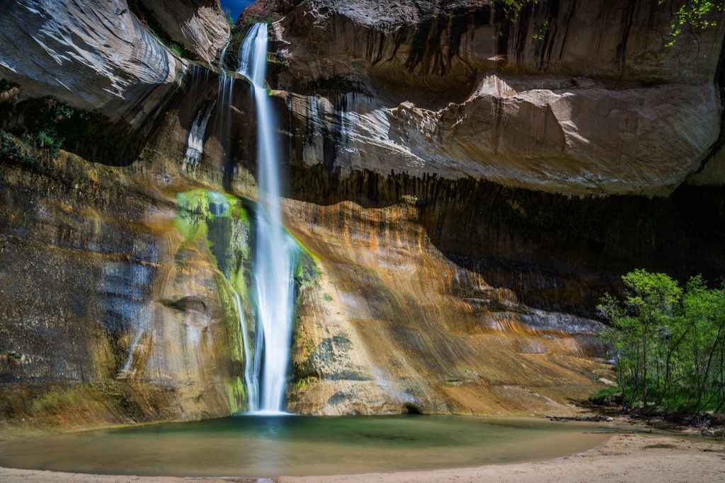 Vodopády Calf Creek Falls v Utahu