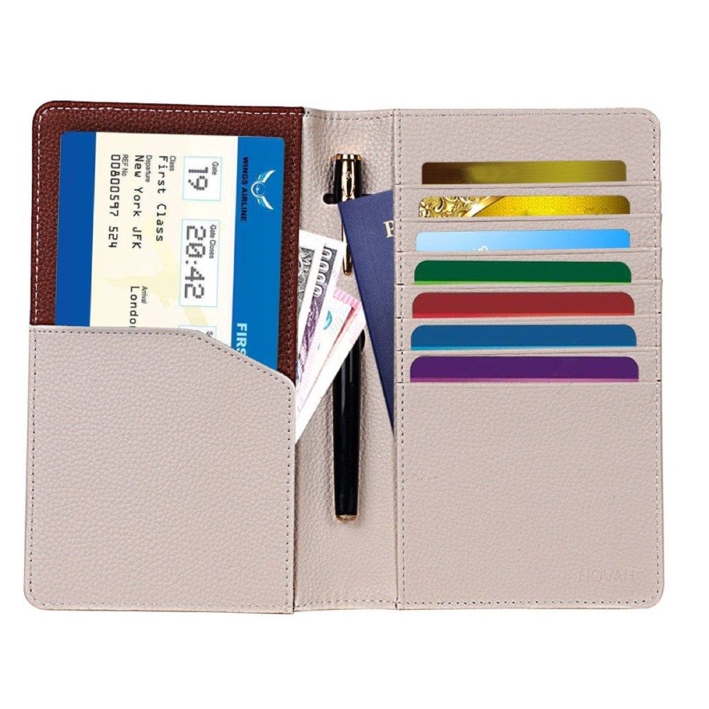 Alt-i-ett passholder og lommebok reisetilbehør