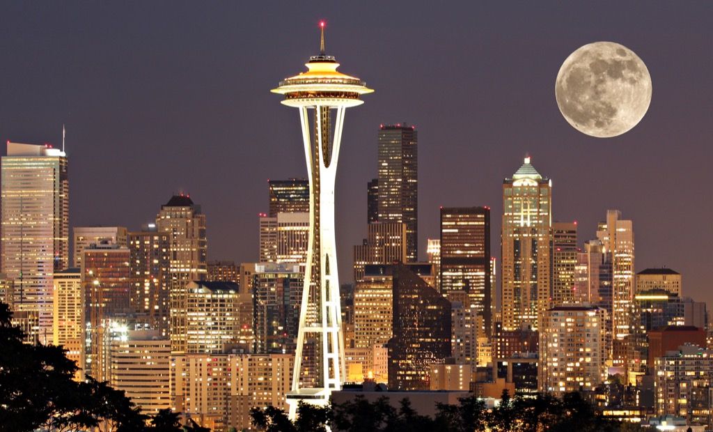 Seattle WA niisketes kohtades USA kõige niiskemates linnades