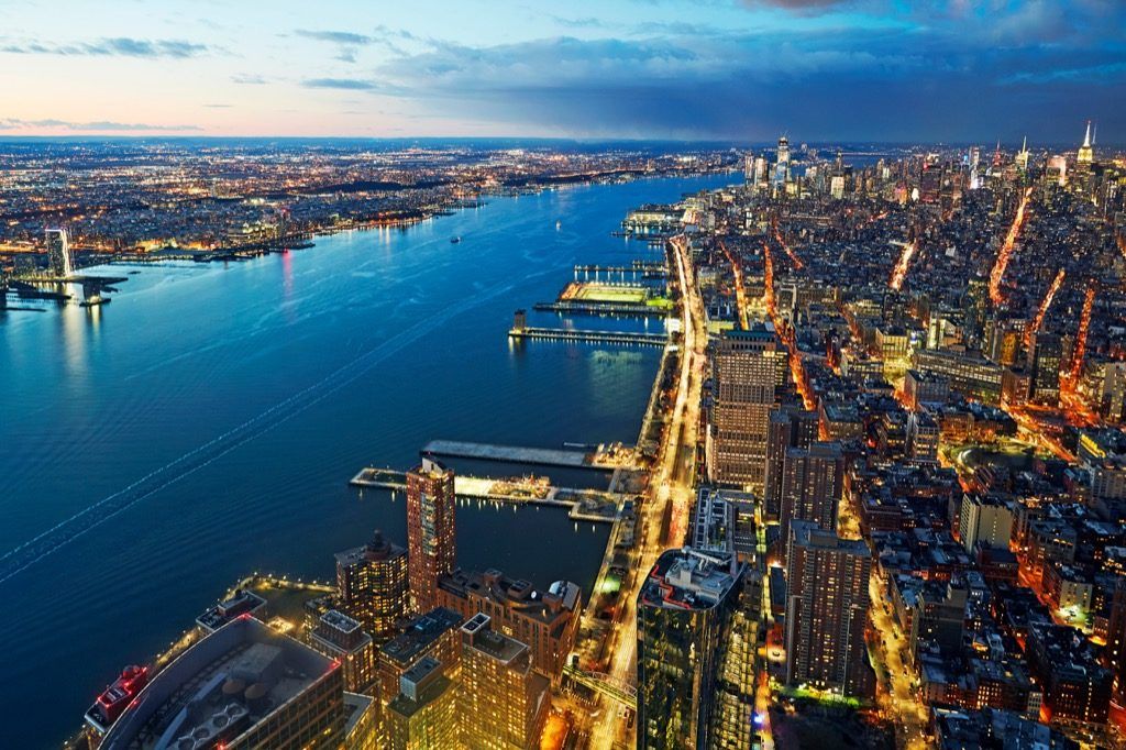 Pogled iz zraka na lekcije iz Manhattana