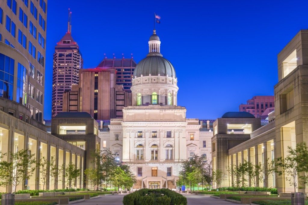 Indianapolis Indiana State Capitol bygninger
