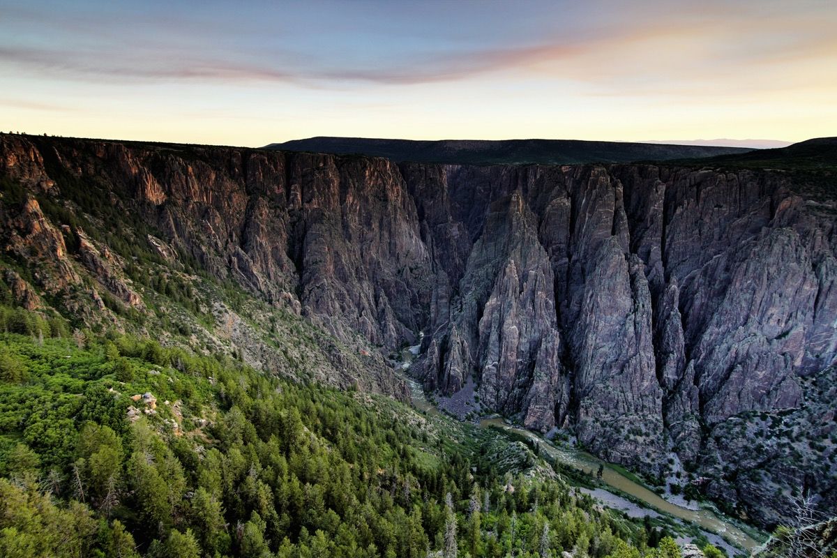 Črni kanjon narodnega parka Gunnison v Koloradu