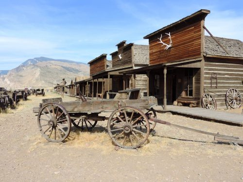  Cody Wyoming'deki Eski Batı Kasabası köyü.