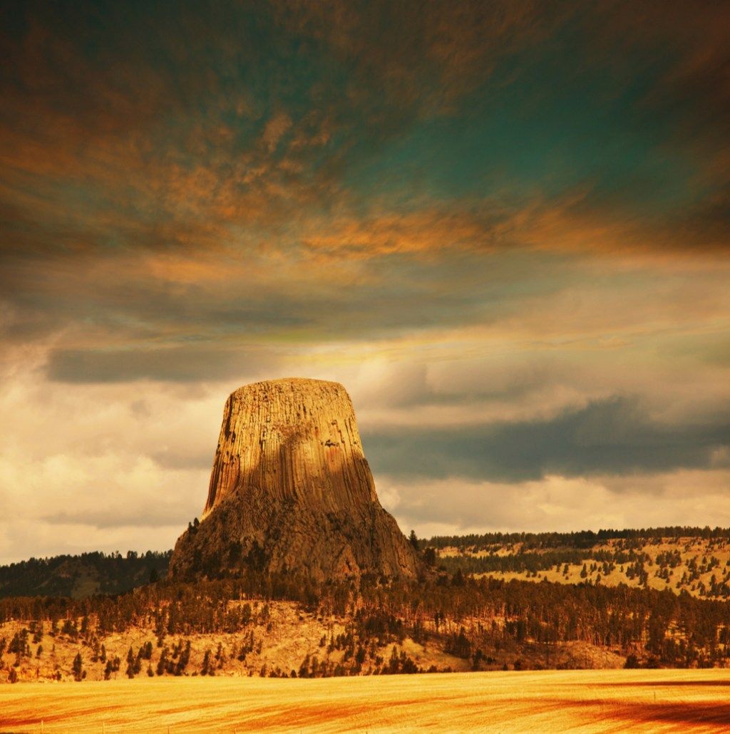 Devils Tower Wyoming staat natuurlijke wonderen