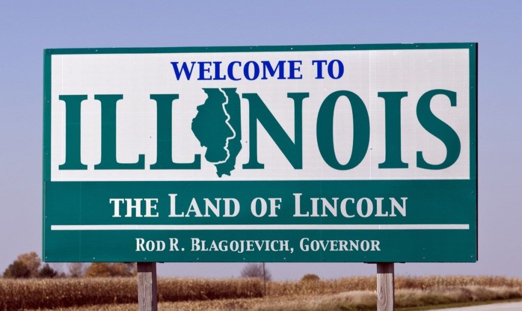 znak dobrodošlice v zvezni državi illinois, ikonične državne fotografije