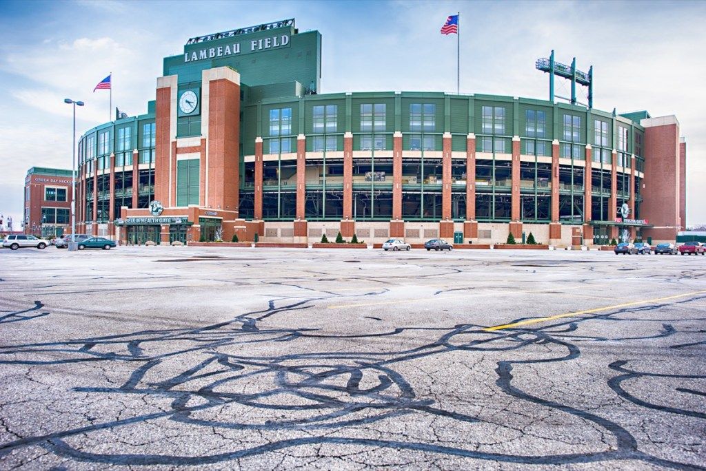 Lambeau Field, Green Bay Packers Stadium, Wisconsin, ikonske državne fotografije