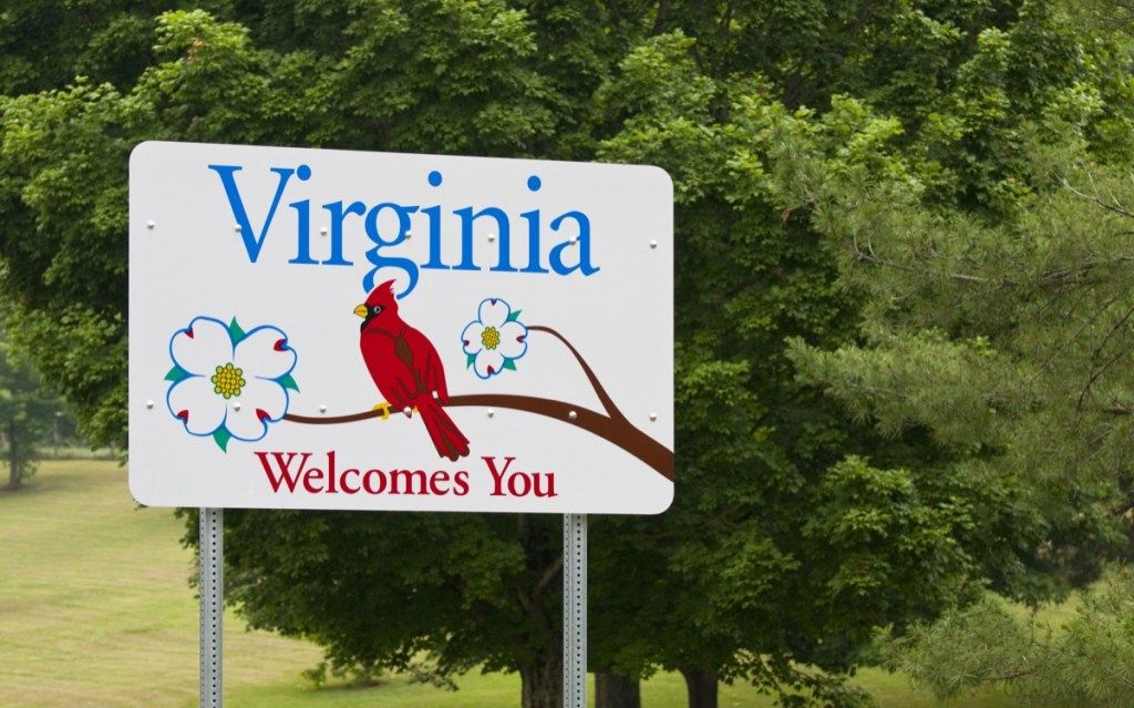 ورجینیا ریاست کا استقبال علامت ، مشہور ریاست کی تصاویر