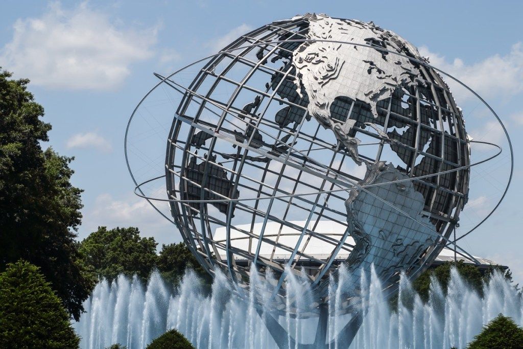 esfera dels parcs dels prats, Nova York, fotos d’estat icònic