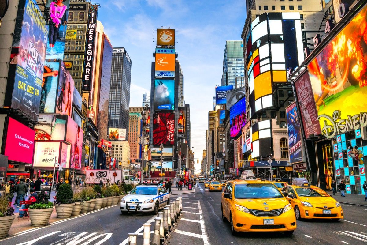 Times Square w Nowym Jorku w ciągu dnia