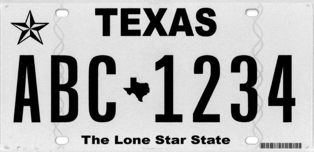 Texas Nummernschild
