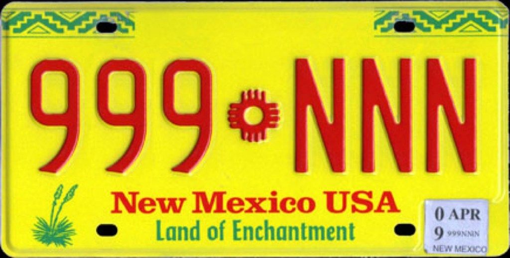 kentekenplaat van New Mexico
