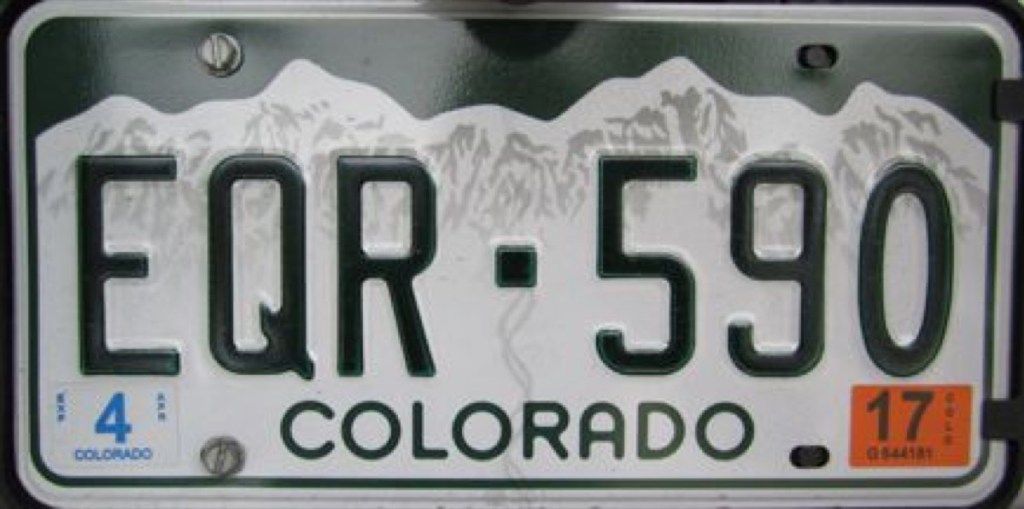 državna registarska oznaka države Colorado