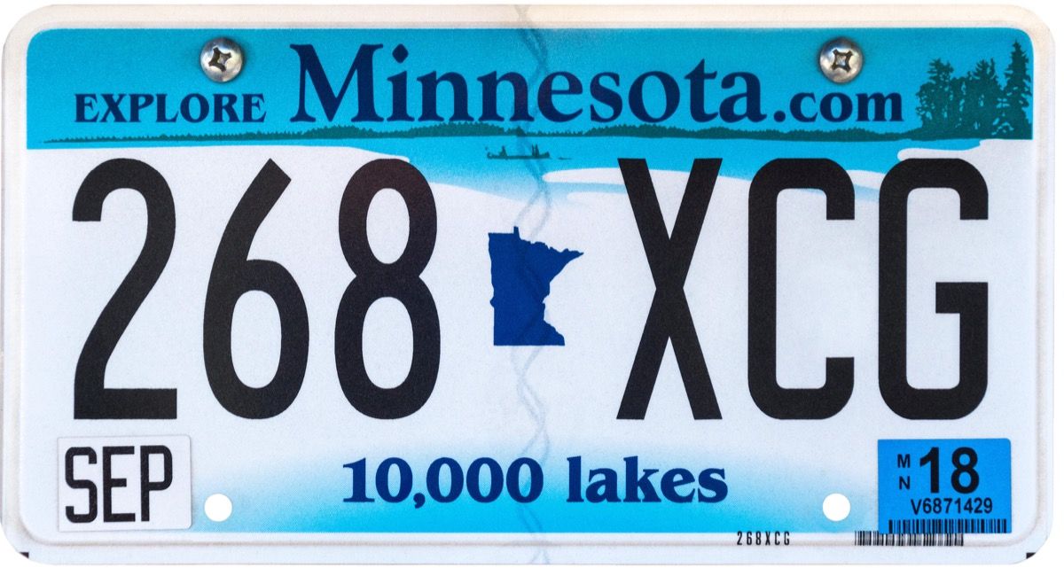 registrska tablica države Minnesota