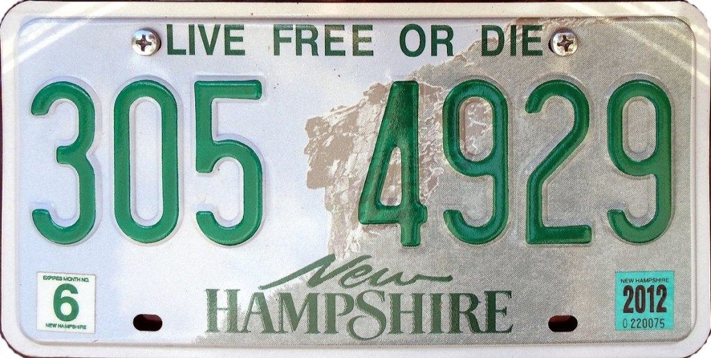 new hampshire nummerplate