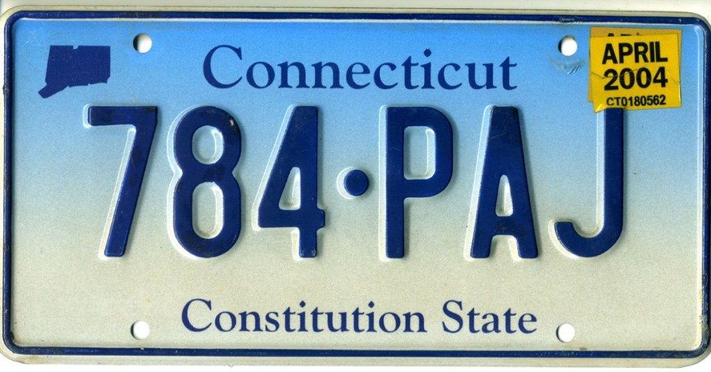 registrska tablica v Connecticutu