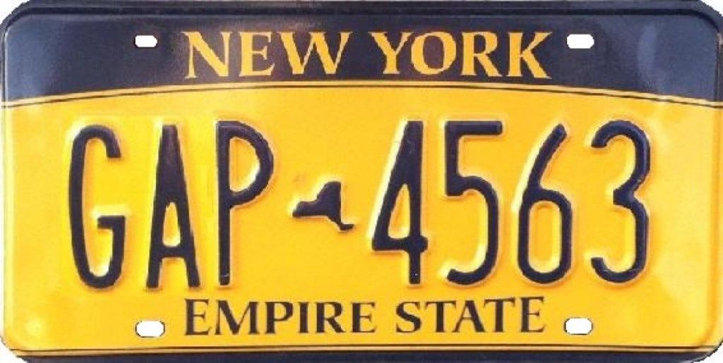newyorška registrska tablica