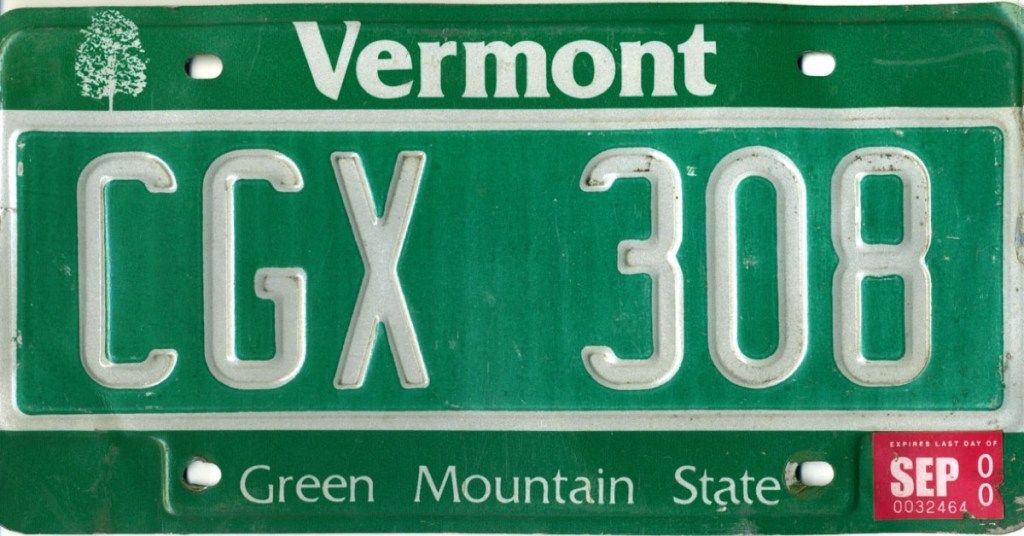 Vermont Nummernschild