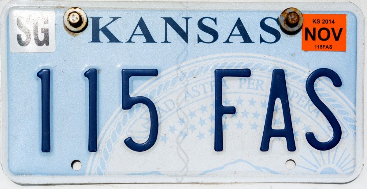 štátna poznávacia značka v Kansase