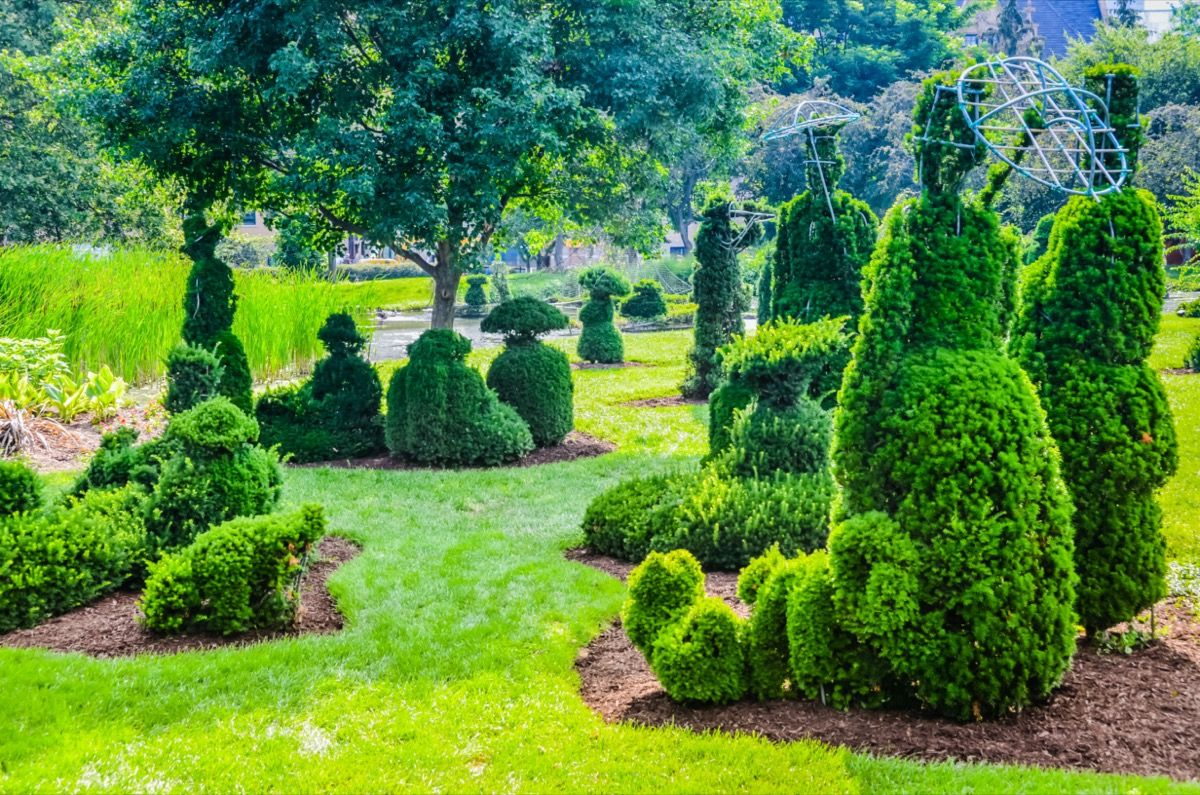ogród topiary w columbus w stanie Ohio