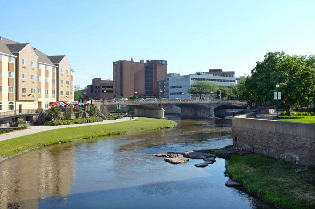Sioux Falls, onnellisimmat kaupungit, humalimmat kaupungit, pisimpään elävät kaupungit, terveellisimmät kaupungit, parhaat singlet, paras juomavesi