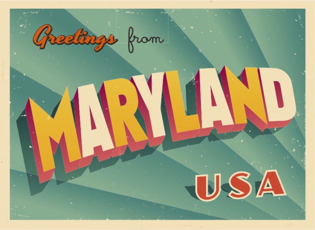 razglednica Marylanda poznati državni kipovi