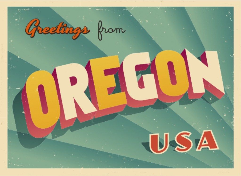 razglednica Oregona poznati državni kipovi