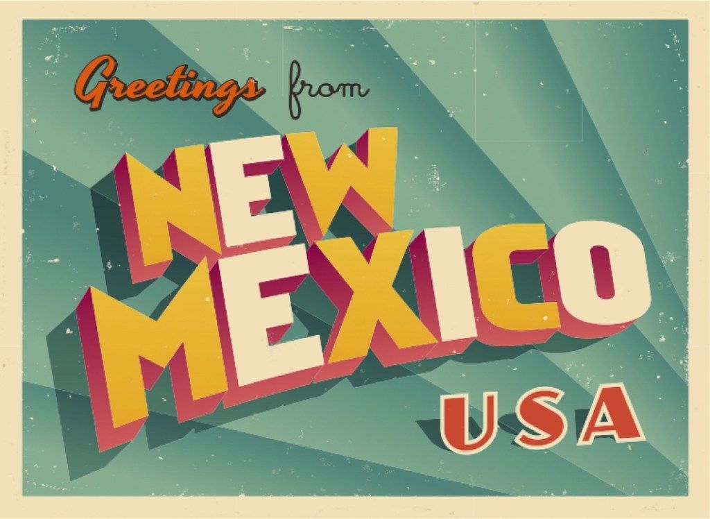 nova meksička razglednica poznati državni kipovi