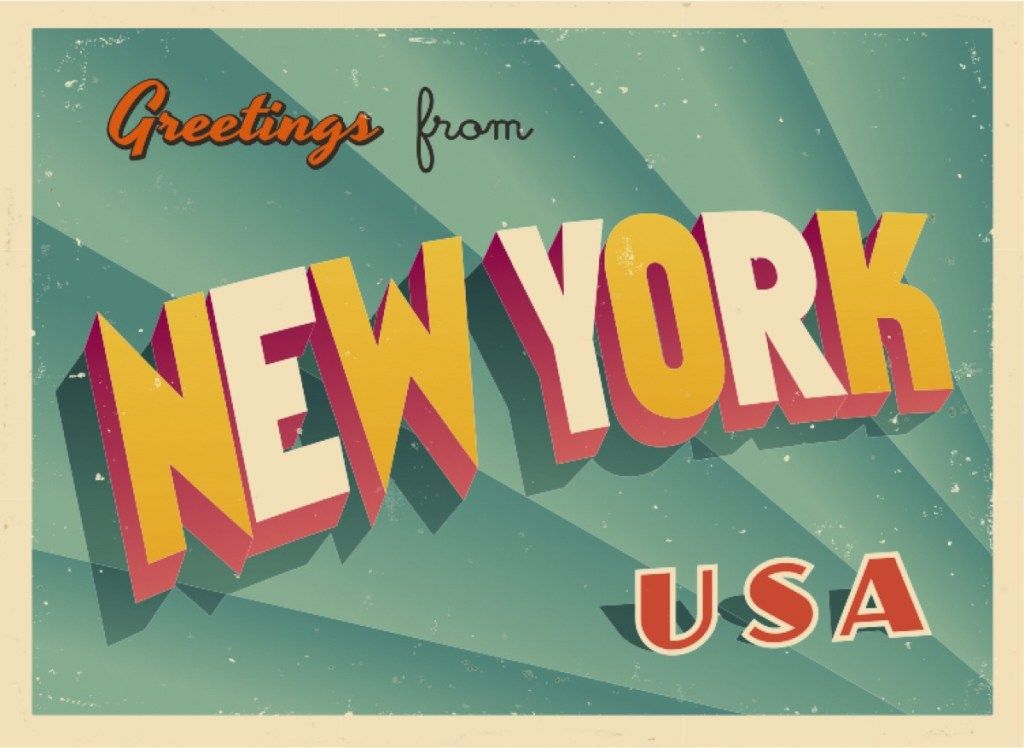 new york razglednica poznati državni kipovi