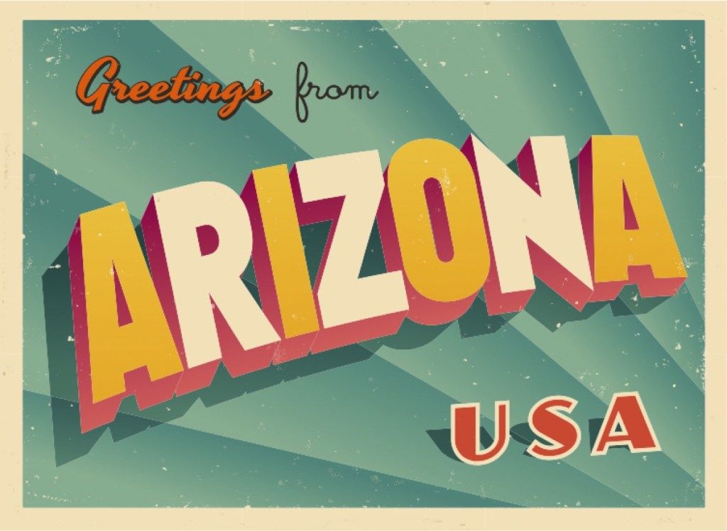 razglednica Arizone poznati državni kipovi
