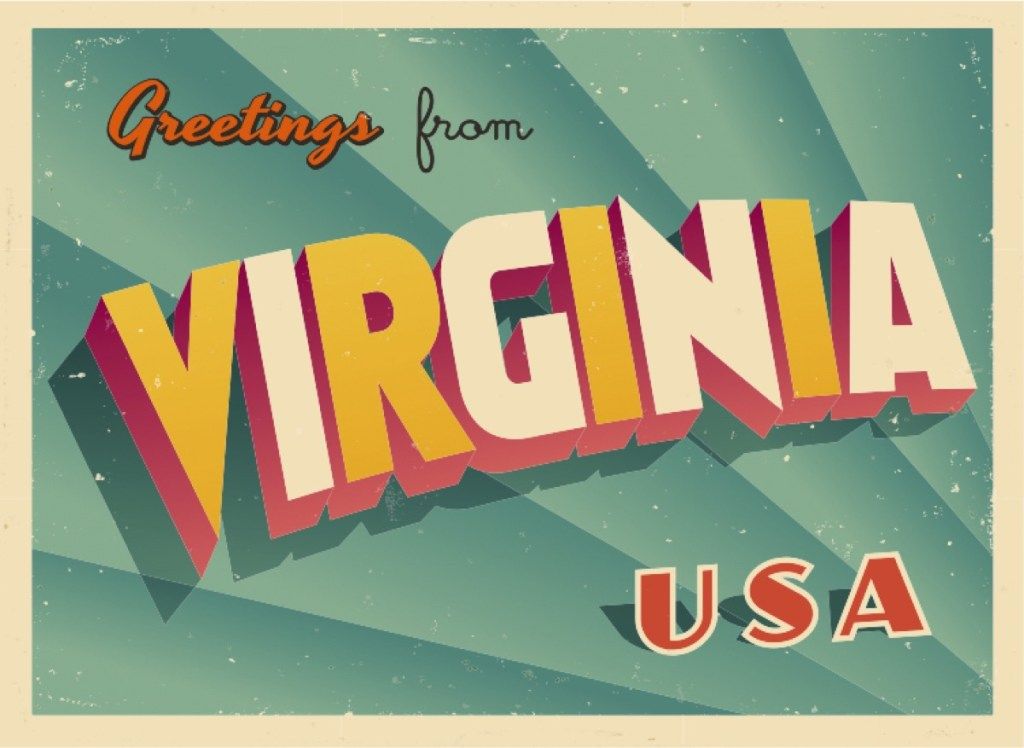 razglednica Virginije poznati državni kipovi