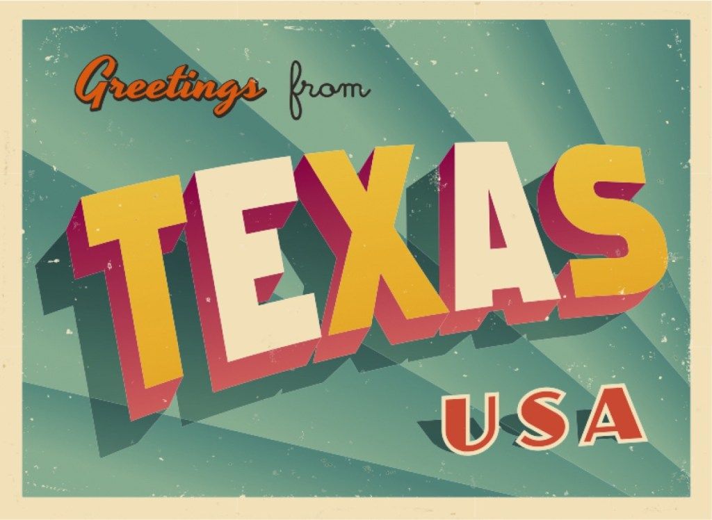 texas razglednica poznati državni kipovi