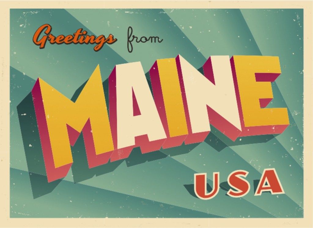 razglednica države Maine poznati državni kipovi