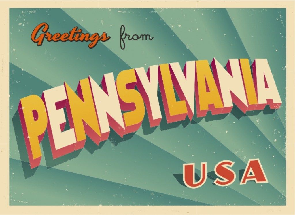 pennsylvania razglednica poznati državni kipovi