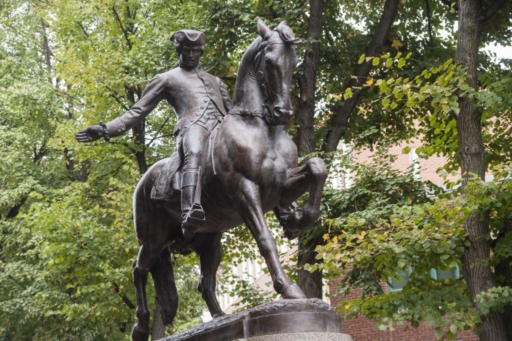 paul revere statue boston massachusetts poznati državni kipovi