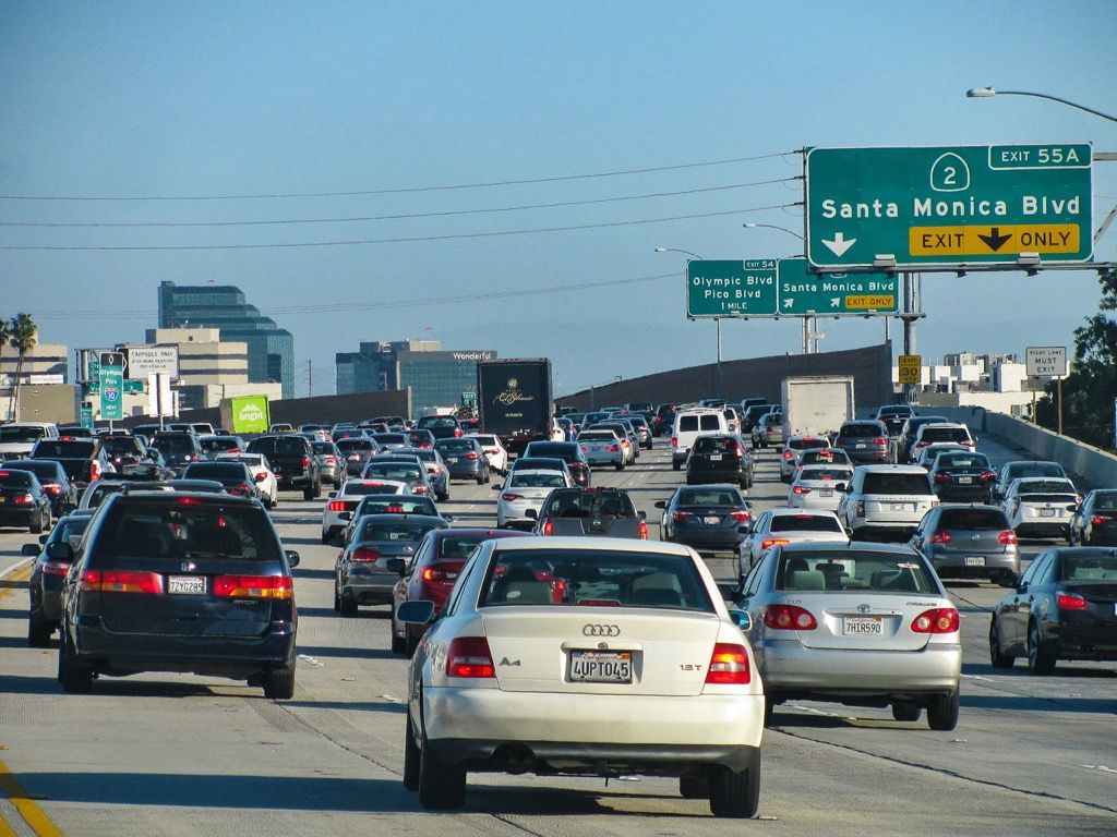 הכביש העמוס ביותר בקליפורניה i405 בכל מדינה