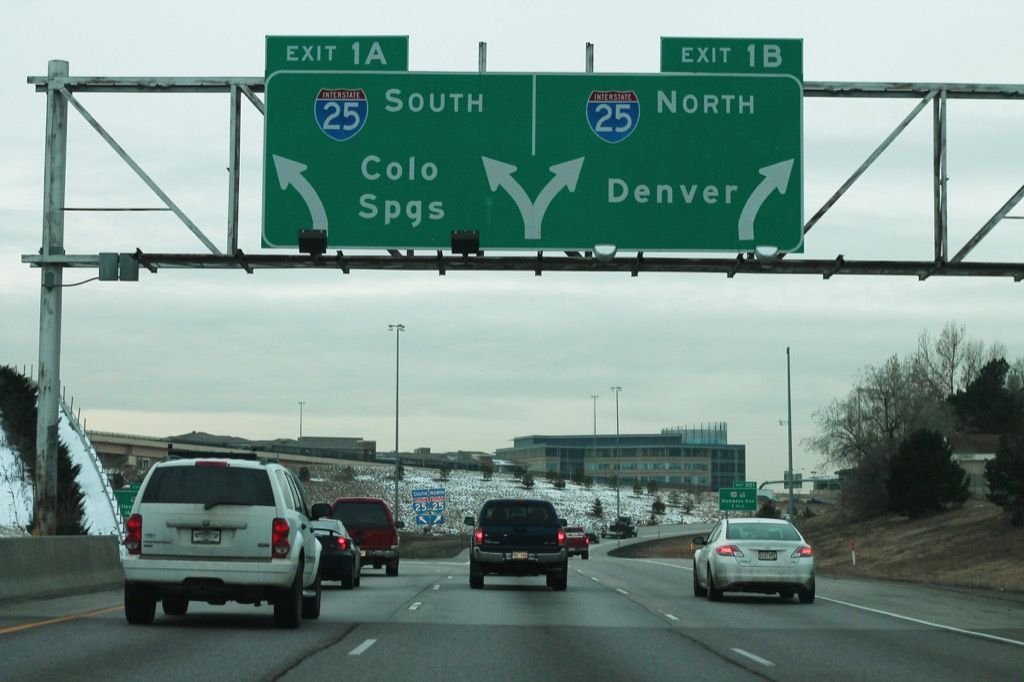 estrada mais movimentada do Colorado i25 em todos os estados