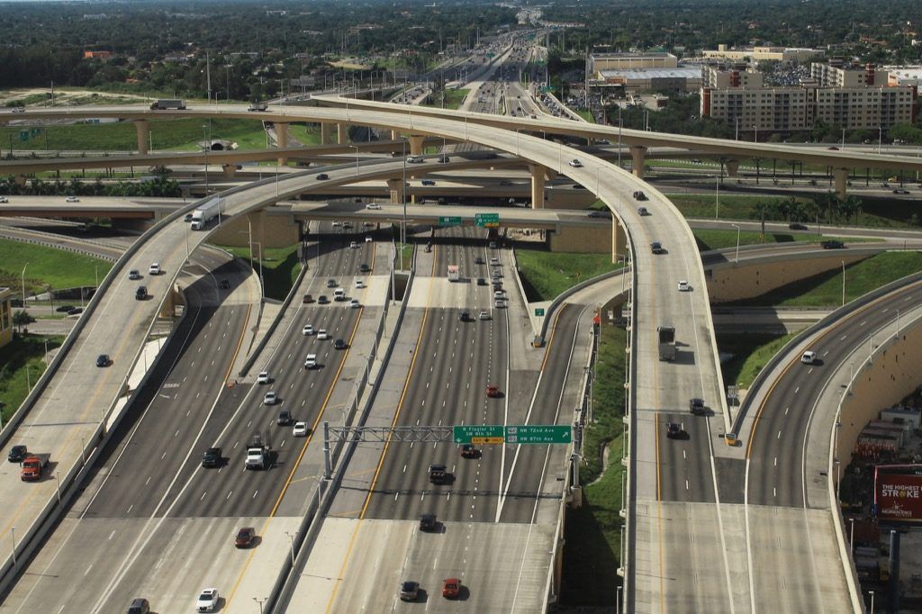 Флорида Маями Палмето Автострада най-натоварения път във всяка държава