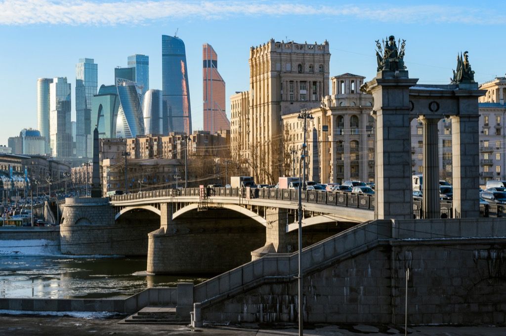 Moskva, Russland land uten rent vann