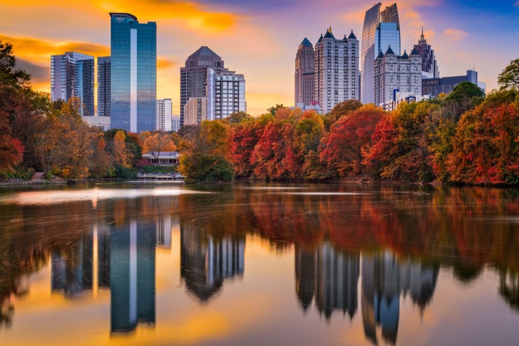 Atlanta, les villes les plus heureuses, les villes les plus ivres, les villes les plus en forme