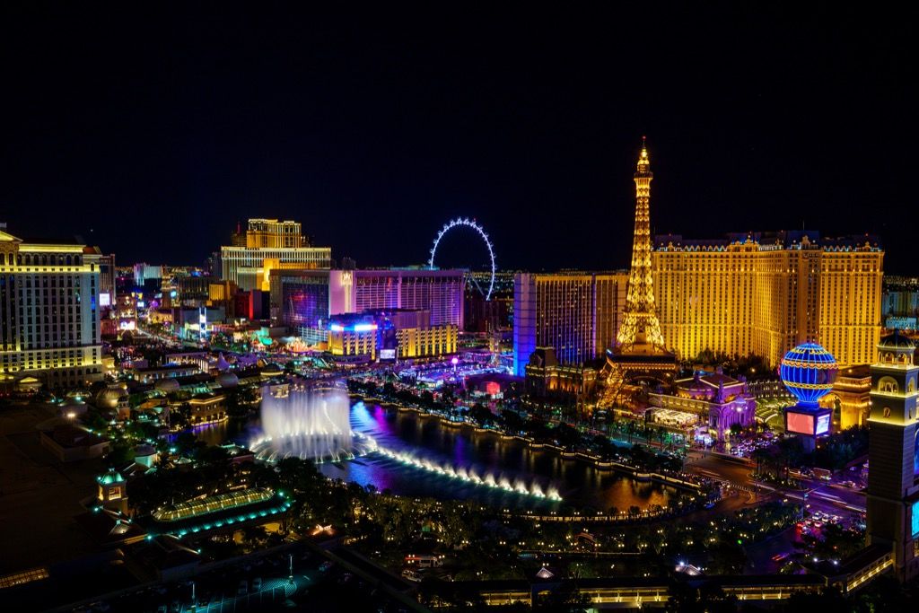 Las Vegas, les villes les plus heureuses, les villes les plus ivres