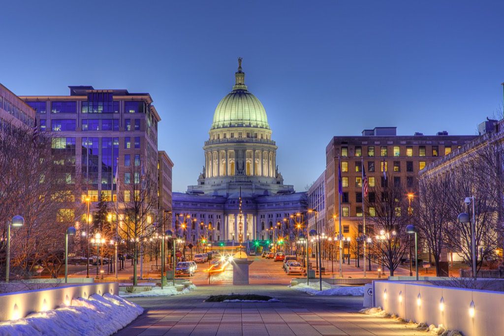 Madison, lykkeligste byer, berusede byer, sterkeste byer