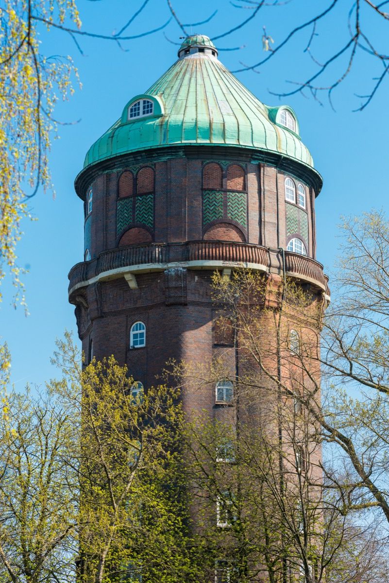 Premenená vodná veža v Nemecku